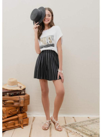 Хлопковая футболка с металлическим принтом LD 924