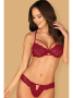 Комплект Obsessive Ivetta set  Бургунд