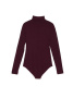 Классическая боди-водолазка в рубчик из вискозы премиального качества LBD 1030 || Боді жін. CE LBD 1030, р.164-84-90, grape wine
