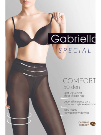 Колготки Gabriella Comfort 50 den с декоративными трусиками Черный