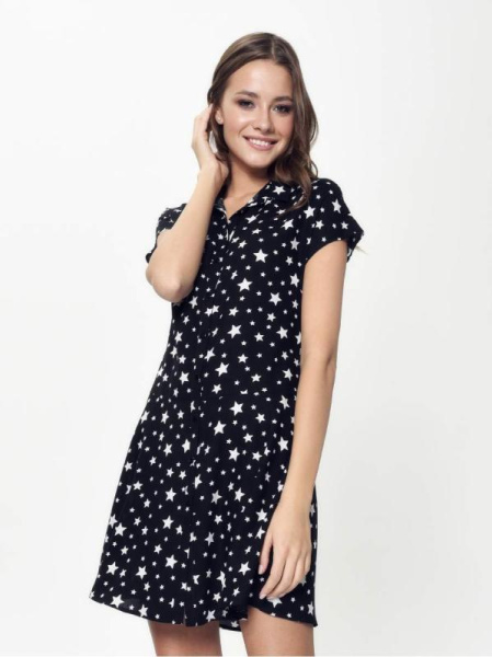 Легкое платье-рубашка с принтом &quot;звезды&quot; LPL 884