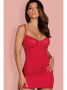 Комплект Obsessive Jolierose chemise Красный || Комплект Obsessive Jolierose chemise Красный