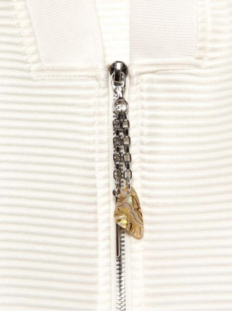 Белый фактурный бомбер на молнии LJ 1132 || Жакет жін. CE LJ 1132, р.170-100-106, off-white