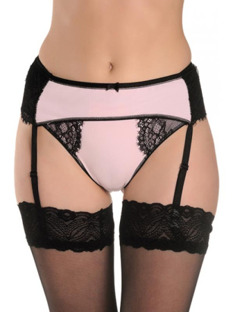 Пояс ORO CNT-410 Черно-розовый