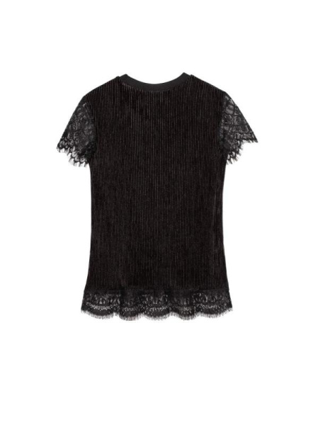 Топ из фактурного велюра LD 1059