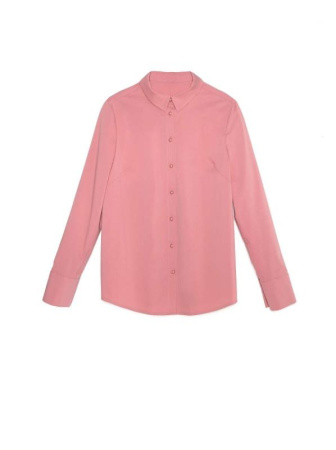 Классическая однотонная рубашка из хлопка LBL 1041 || Блуза жін. CE LBL 1041, р.170-100-106, dusty rose