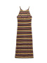 Облегающее платье миди на тонких бретелях LPL 922 || Плаття жін. CE LPL 922, р.170-88-94, black stripes