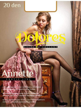 Чулки женские DOLORES Annette A 20 autoreggente, 1/2, nero(чёрный)