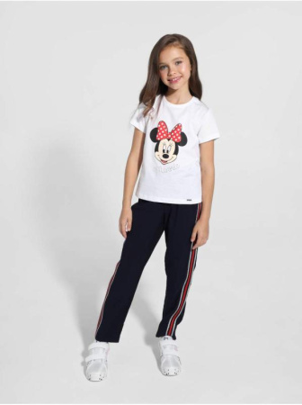 Ультрамодная футболка с мерцающими стразами Disney DD 960 || Джемпер дів. CE DISNEY DD 960, р.152,158-80, ice white