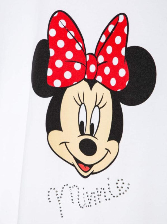 Ультрамодная футболка с мерцающими стразами Disney LD 946 || Джемпер жін. CE DISNEY LD 946, р.170-88, ice white