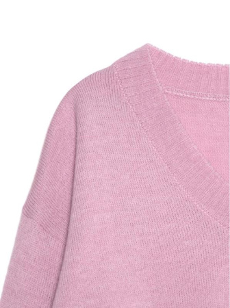 Ультракомфортное платье из итальянской пряжи с мериносовой шерстью LDK 072 || Плаття жін. CE LDK072 18С-224СП, р.170-88-94, wild rose