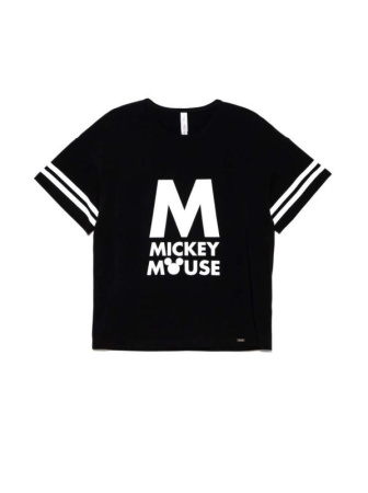 Стильная хлопковая футболка с коротким рукавом Disney LD 948 || Джемпер жін. CE DISNEY LD 948, р.170-84, street black