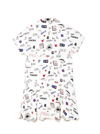 Легкое платье-рубашка с яркими рисунками LPL 889 || Плаття жін. CE LPL 889, р.170-84-90, white-ultramarine