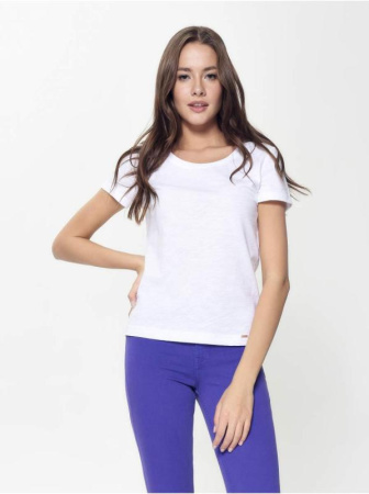 Хлопковая футболка с отложными манжетами LD 926