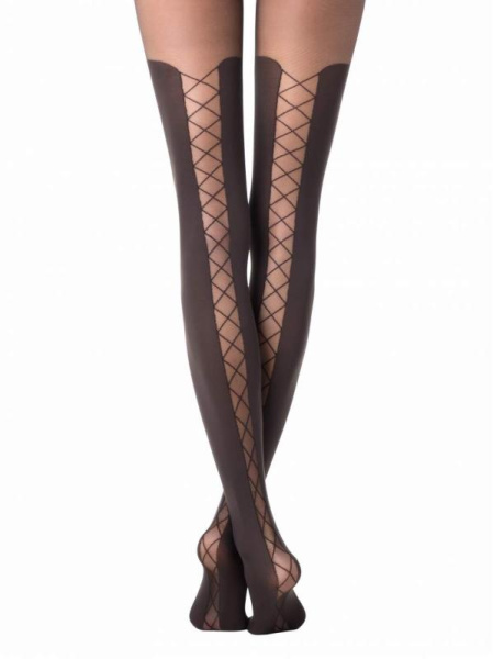 Колготки с имитацией гольфинов со шнуровкой сзади POEMA Lycra Колготки с имитацией гольфинов со шнуровкой сзади POEMA Lycra