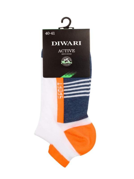 Носки муж. DW ACTIVE (ультракороткие) 16С-72СП, р.25, 083 джинс-оранжевый