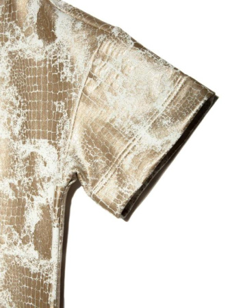 Платье А-силуэта с металлическим принтом LPL 901 || Плаття жін. CE LPL 901, р.170-92-98, off-white gold