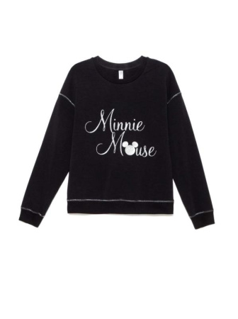 Хлопковый свитшот с мерцающей надписью Disney LD 949 || Джемпер жін. CE DISNEY LD 949, р.170-84, royal black