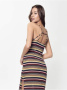 Облегающее платье миди на тонких бретелях LPL 922 || Плаття жін. CE LPL 922, р.170-88-94, black stripes