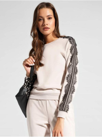 Хлопковый свитшот с легким мерцанием люрекса LD 1051