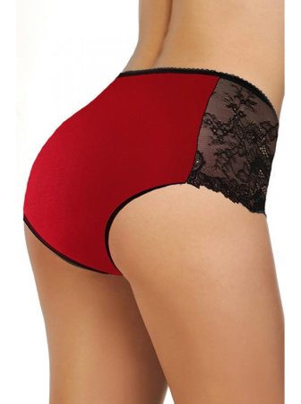 Полные трусики ORO Eleonora 2210 Красно-черный