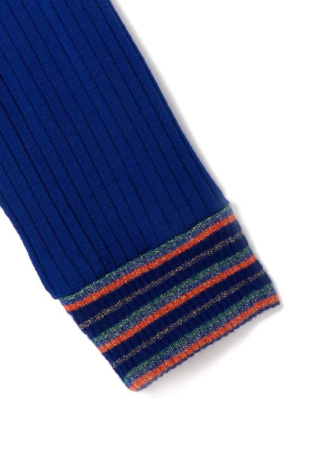 Ультрамодный джемпер в рубчик с контрастными манжетами и мерцающим блеском 835 || Джемпер жін. CE LD 835, р.170-92, electric blue