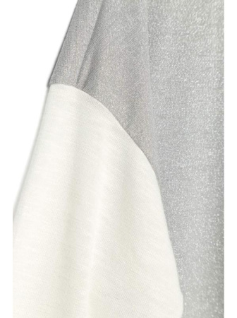 Комбинированный джемпер со спущенной линией плеча LD 629 || ВТЖ Джемпер жін. CELG LD 629, р.170,176-88, сірий