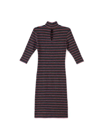 Платье в полоску с мерцающим блеском 836-1 || Плаття жін. CE LPL 836-1, р.170-92-98, Nero