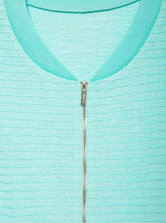 Ультракомфортный фактурный бомбер на молнии LJ 902 || Жакет жін. CE LJ 902, р.170-84-90, aqua blue