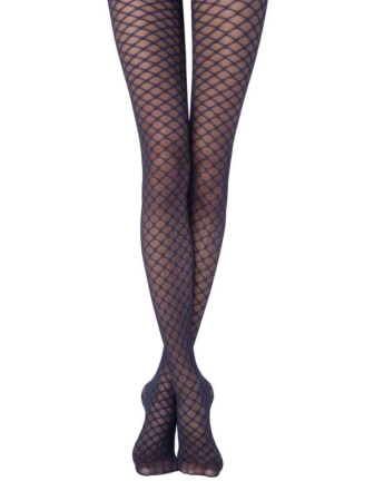 Колготки с имитацией крупной сетки ROXY Lycra, р.3, Marino