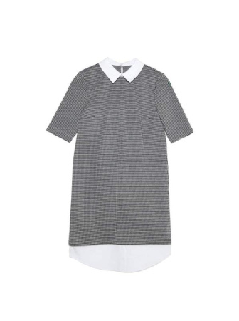 Платье в &quot;гусиную лапку&quot; с имитацией рубашки LPL 1052 || Плаття жін. CE LPL 1052, р.164-88-94, grey-white