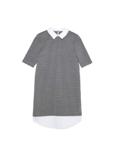 Платье в &quot;гусиную лапку&quot; с имитацией рубашки LPL 1052