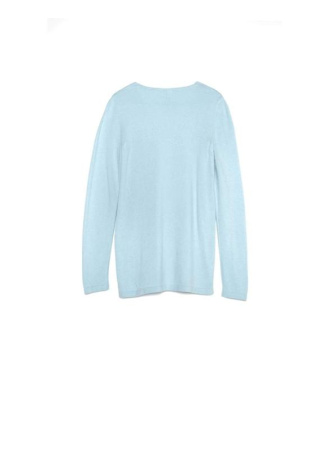 Удлиненный вязаный пуловер с разрезами по бокам LDK 056 || Джемпер жін. CE LDK056 18С-208СП, р.170-88, pastel blue