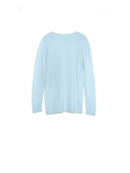 Удлиненный вязаный пуловер с разрезами по бокам LDK 056