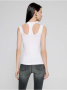 Однотонный топ из вискозы с фигурным декольте LD 1124 || Джемпер жін. CE LD 1124, р.170-92, white