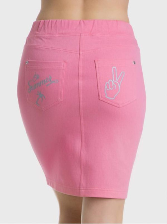Моделирующая юбка с рисунками на карманах ELECTRA || ВТЖ Спідниця жін. CE ELECTRA, р.170-98, рожевий