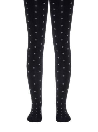 Колготки в горошек PAOLA, р.128-134, Nero