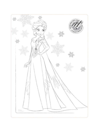 Колготки с рисунками &quot;принцесса Анна&quot; Disney Frozen 40 и вкладышем-раскраской || Колготки з малюнками &quot;принцеса Анна&quot; Disney Frozen 40 і вкладишем-розфарбуванням, р. 128-134, Bianco