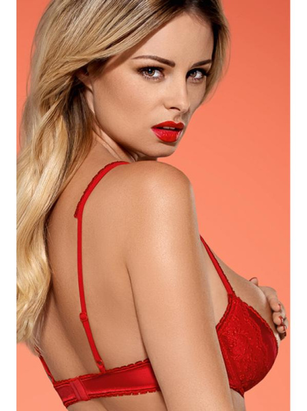 Бюстгальтер открытый Obsessive Lovica Красный