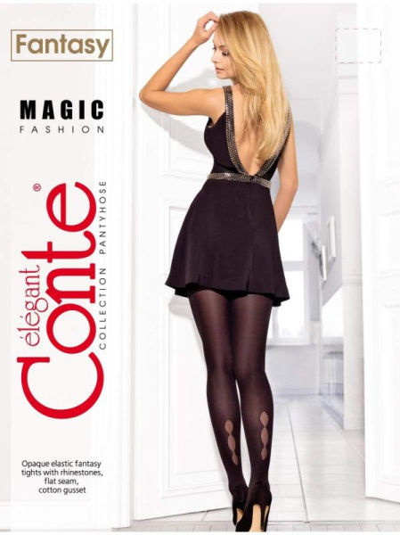 Колготки зі стразами і малюнком "крапельки" MAGIC Lycra, р. 4, Nero Колготки зі стразами і малюнком "крапельки" MAGIC Lycra, р. 4, Nero