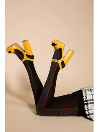 Колготки Gabriella Lotta 60 den без трусиковой части  Черно-графитовый