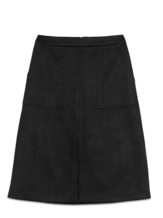 Юбка А-силуэта OFFIConte CHIC с эффектом замши и накладными карманами || Спідниця жін. CE OFFICE CHIC, р.170-90, black