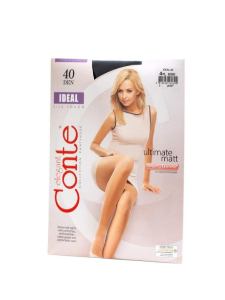 Матовые колготки с эффектом пудры ultimate matt IDEAL 40 Lycra, р.5, Nero Матовые колготки с эффектом пудры ultimate matt IDEAL 40 Lycra, р.5, Nero