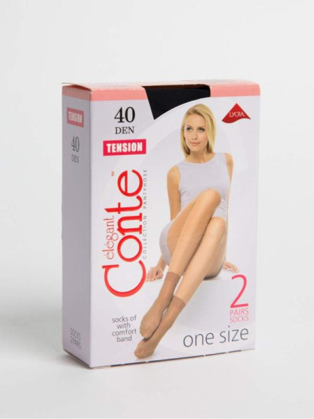 Носки с уплотненной резинкой TENSION 40 (2 пары)