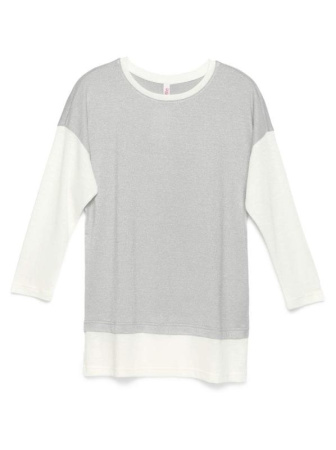 Комбинированный джемпер со спущенной линией плеча LD 629