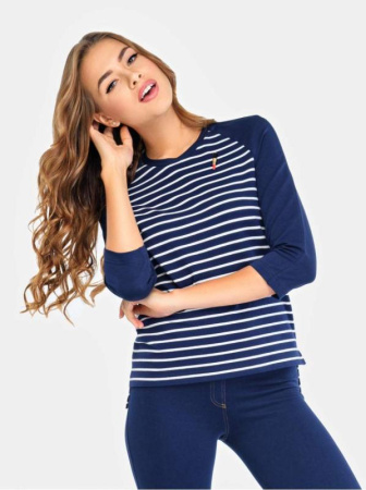 Джемпер LD 627 || ВТЖ Джемпер жін. CELG LD 627, р.158,164-96, синій-білий