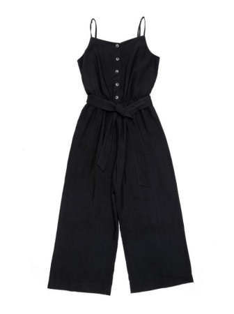 Комбинезон из вискозы с легким шелковым блеском MILANO || Напівкомбінезон жін. CE MILANO, р.170-88-94, black