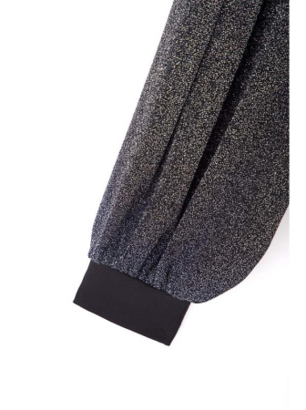 Платье А-силуэта с объемными рукавами из люрекса 851 || Плаття жін. CE LPL 851, р.170-92-98, Nero