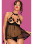 Комплект Obsessive Delishya babydoll  Черный || Комплект Obsessive Delishya babydoll  Черный