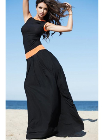 Платье Pigeon PI-097 Черно-оранжевый